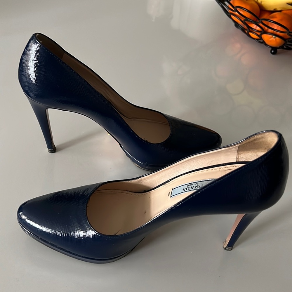 Blue Authentic Prada high heels